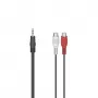 Hama 00205185 garso kabelis 0,1 m 2 x RCA 3,5 mm Juodas