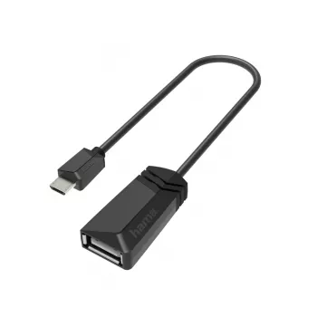 Hama 00200308 jungčių adapteris Micro-USB USB Type-A juodas