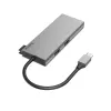 Hama 00200110 nešiojamojo kompiuterio dokas / prievadų atkartotuvas USB 3.2 Gen 1 (3.1 Gen 1) Type-C pilkas