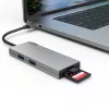 Hama 00200110 nešiojamojo kompiuterio dokas / prievadų atkartotuvas USB 3.2 Gen 1 (3.1 Gen 1) Type-C pilkas