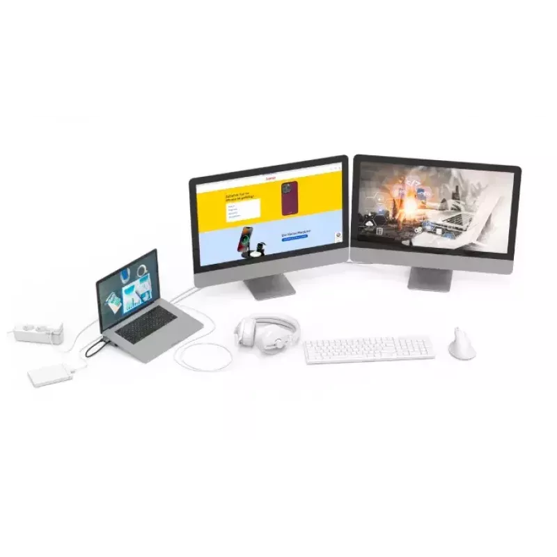Hama Connect2Office Basic laidinis USB 3.2 Gen 1 (3.1 Gen 1) Type-C antracito, pilkos spalvos