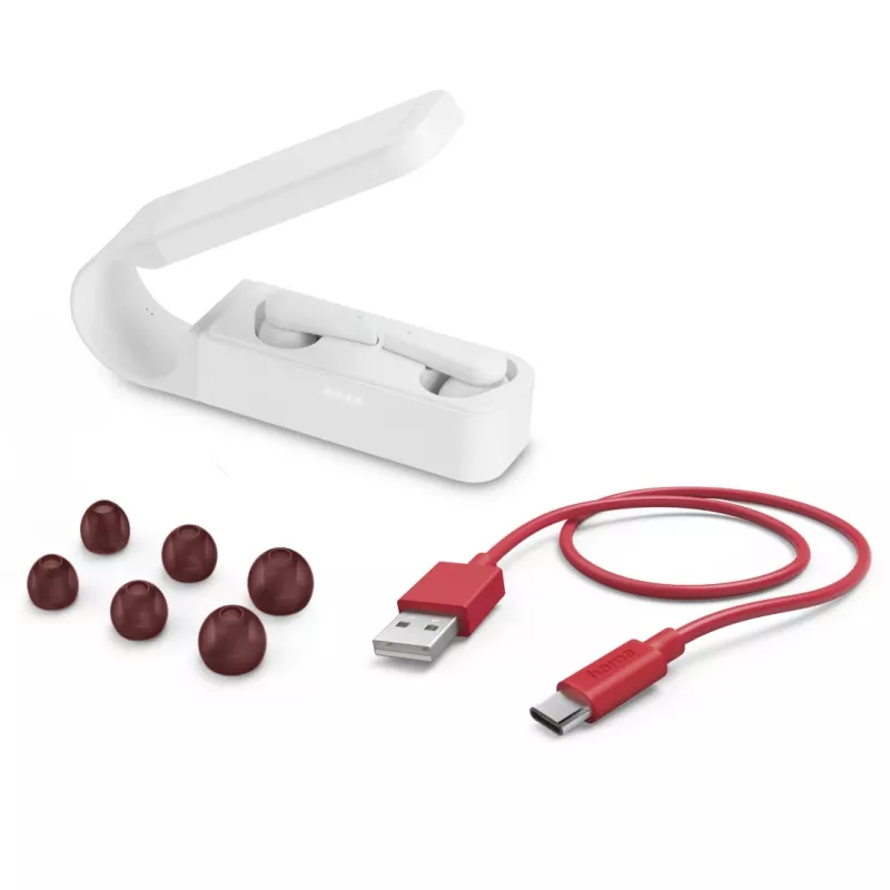 Hama Spirit Pocket ausinės True Wireless Stereo (TWS) į ausis įdedamos Skambučiams / Muzikai Bluetooth Baltos