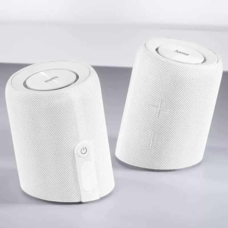 Hama Twin 3.0 Stereo nešiojamas garsiakalbis Baltas 30 W