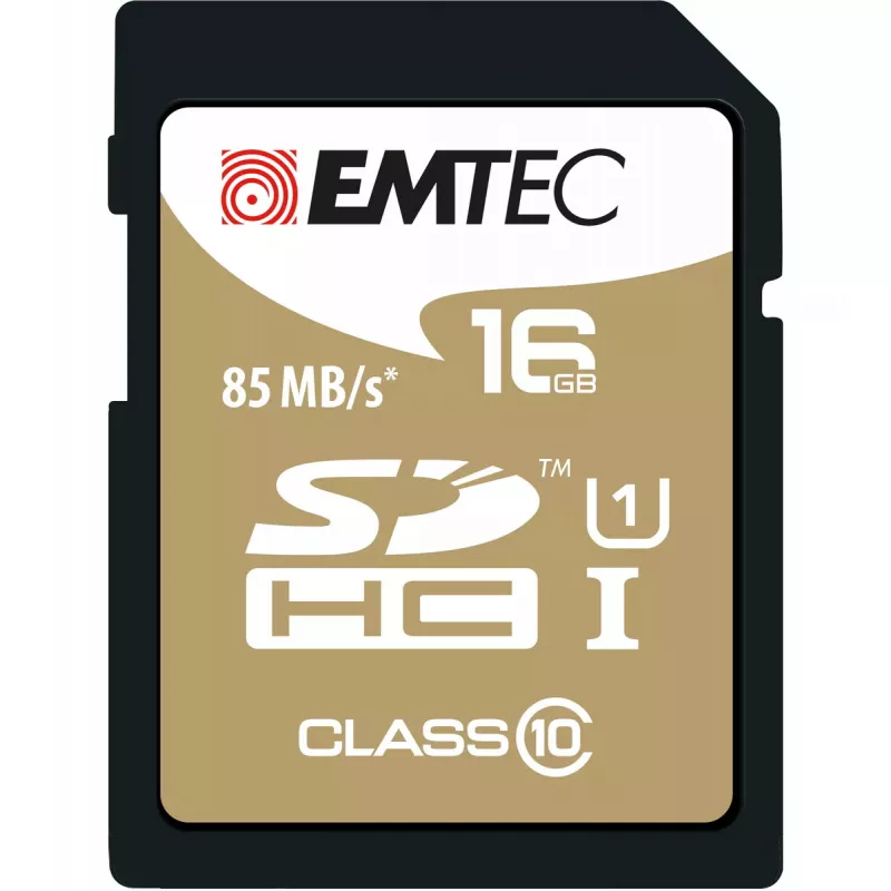 Flash atmintinė Emtec 16GB SDHC Class10 Gold