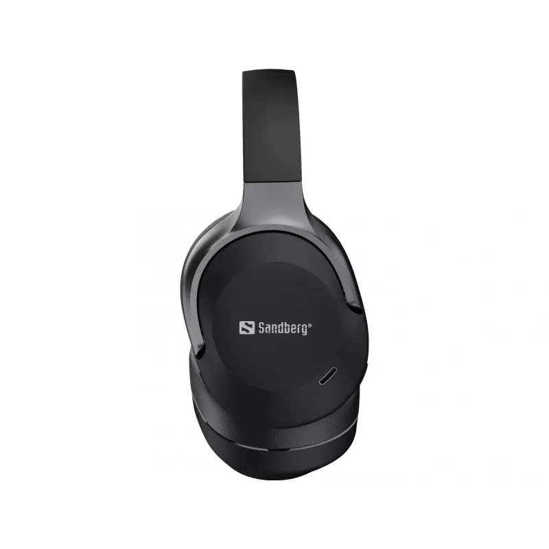Sandberg Wireless Travel Headset ANC+ENC, belaidis, skambučiai/muzika, 228 g, ausinės, juoda