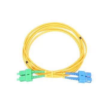 Extralink Patchcord SC/UPC į SC/APC, vienmodis G.652D, dvipusis PVC 3mm, 1 m