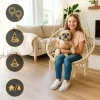 Kabančio hamako kėdė Koala Hammock Juoda FOREST 80x60 cm Ecru – ažūrinis mezginys