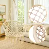 Kabančio hamako kėdė Koala Hammock Juoda FOREST 80x60 cm Ecru – ažūrinis mezginys