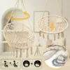 Kabančio hamako kėdė Koala Hammock Juoda FOREST 80x60 cm Ecru – ažūrinis mezginys