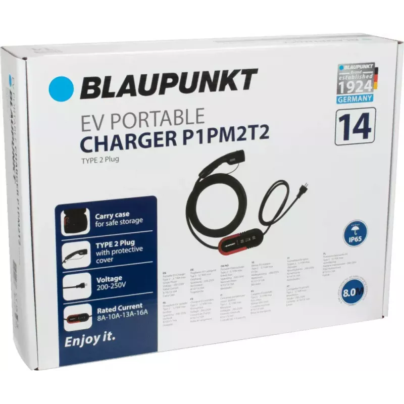 Blaupunkt P1PM2T2 juoda plastikinė grindinė įkrovimo stotelė 3700 W 8 m kabelis