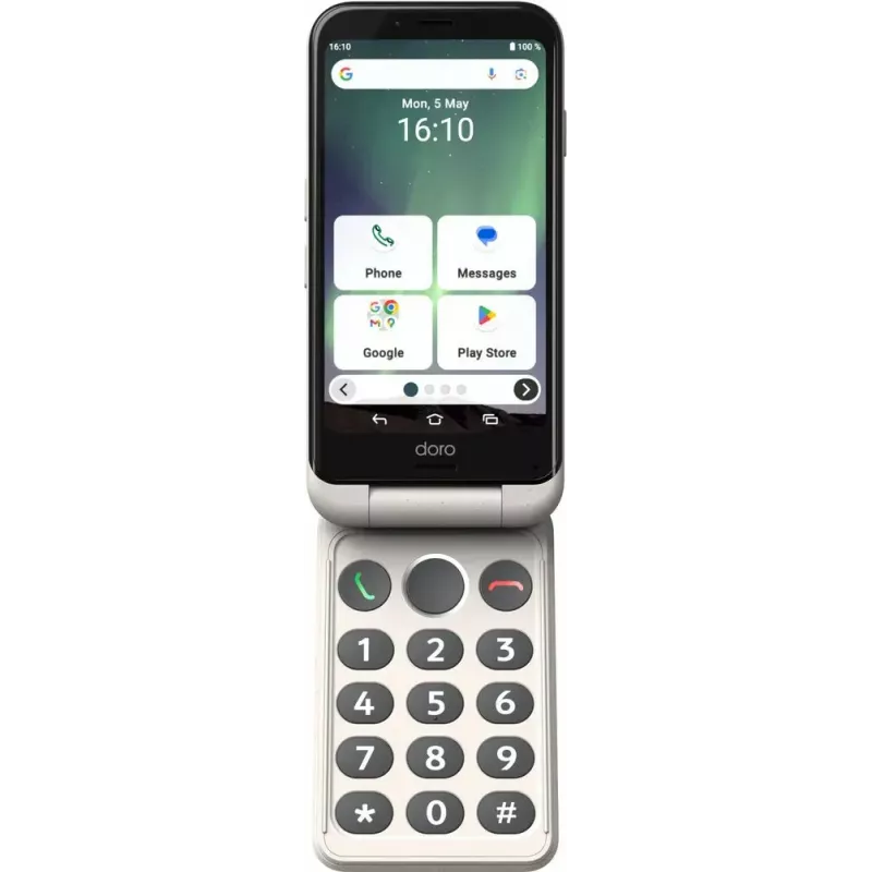 Išmanusis telefonas Doro Aurora A20 4,5 colio 4 GB 64 GB juoda balta