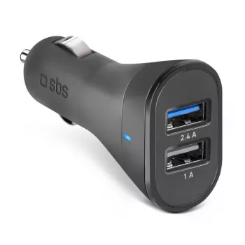 Automobilinis kroviklis SBS Mobile TECR2USB24AFAST — automobilinis USB kroviklis, maitinimas iš cigarečių žiebtuvėlio, universalus, juodas