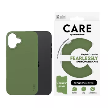 PanzerGlass CARE™ by ® dėklas Green su MagSafe, skirtas iPhone 16 Plus, dangtelis, Apple, Apple - iPhone 16 Plus, žalias