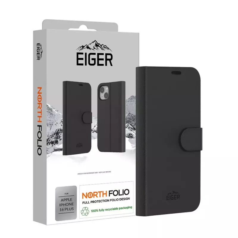 Wallet case EIGER EGCA00634 for iPhone 16 Plus 17 cm Juoda