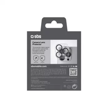 Ekrano ir fotoaparato lęšių apsauga SBS TECAMGLIP16PK, skirta iPhone 16 Pro/Pro Max, atspari įbrėžimams, skaidri