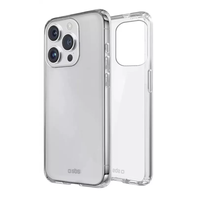 Mobiliojo telefono dėklas SBS TESKINIP1661PT, skirtas iPhone 16 Pro, 16 cm, permatomas
