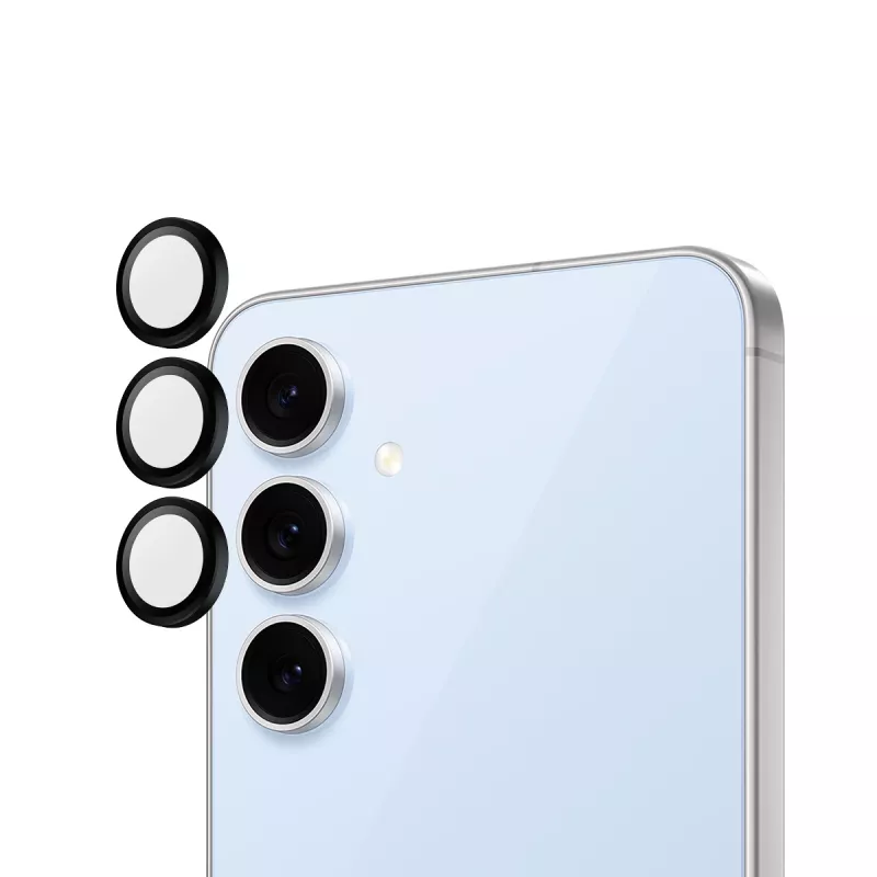 PanzerGlass ® Hoops® kameros objektyvo apsauga, juoda, Samsung Galaxy S24 FE