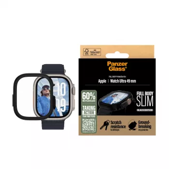 PanzerGlass® Dėklas Full Body plonas Juoda Apple Watch Ultra 3 | Ultra 2 | Ultra | 49 mm