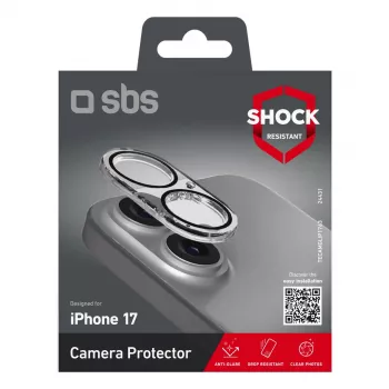 Ekrano ir kameros objektyvo apsauginė plėvelė SBS TECAMGLIP1763, skirta Apple iPhone 17/16, atspari smūgiams ir įbrėžimams