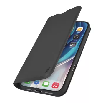 Piniginės tipo dėklas SBS TEWALIP1763PK, skirtas iPhone 17 Pro, juodos spalvos, su stoveliu