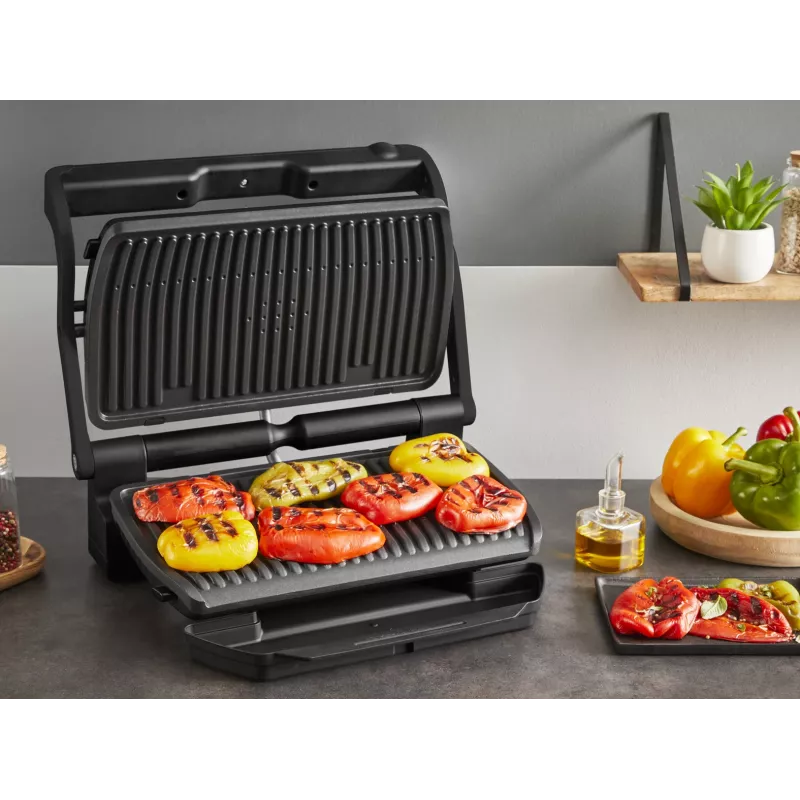 Kontaktinis grilis Tefal Optigrill+ XL GC727810 2000W, stačiakampis, reguliuojamas termostatas, juoda, 445×365×175mm