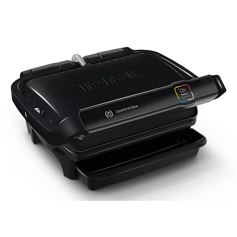 Kontaktinė grilis Tefal OptiGrill Elite GC7508 juodas, termoplastikas, stačiakampis