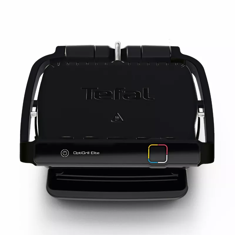 Kontaktinė grilis Tefal OptiGrill Elite GC7508 juodas, termoplastikas, stačiakampis