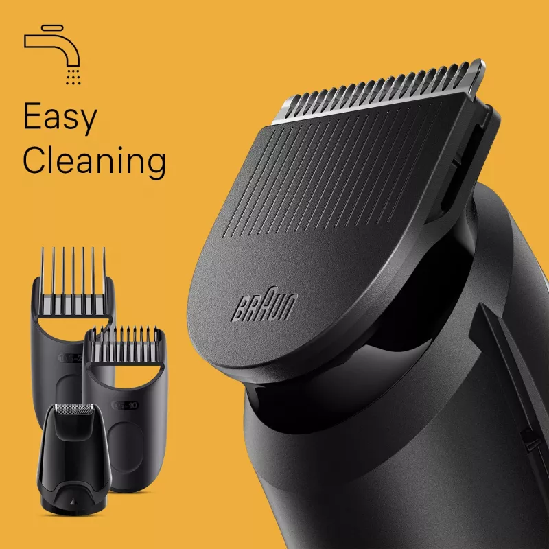 Braun BeardTrimmer 3 Barzdaskutė 3 BT3440, plaunama, baterija, juoda