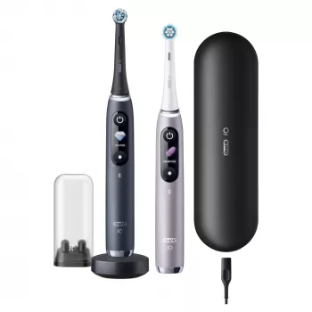 Rotuojantis-osciliuojantis dantų šepetėlis Oral-B iO 80363731 Juodas Sidabrinis Suaugusiems Dantenų priežiūra Jautriems Balinimas