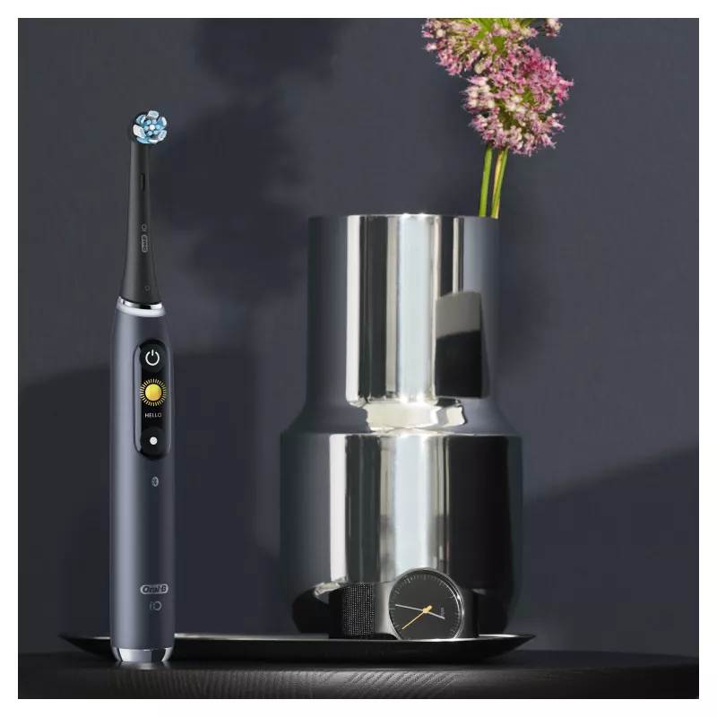 Rotuojantis-osciliuojantis dantų šepetėlis Oral-B iO 80363731 Juodas Sidabrinis Suaugusiems Dantenų priežiūra Jautriems Balinimas