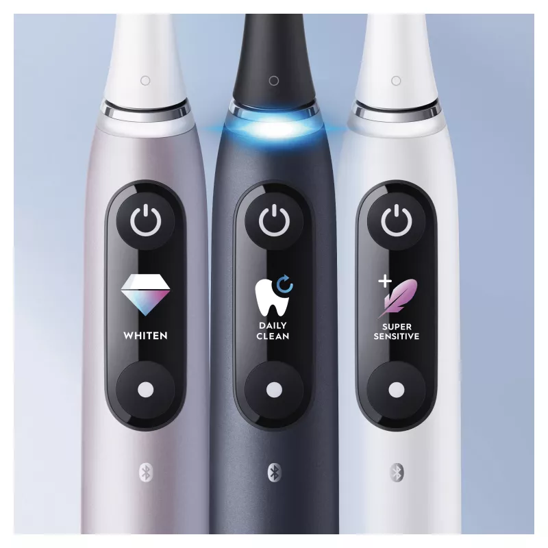 Rotuojantis-osciliuojantis dantų šepetėlis Oral-B iO 80363731 Juodas Sidabrinis Suaugusiems Dantenų priežiūra Jautriems Balinimas