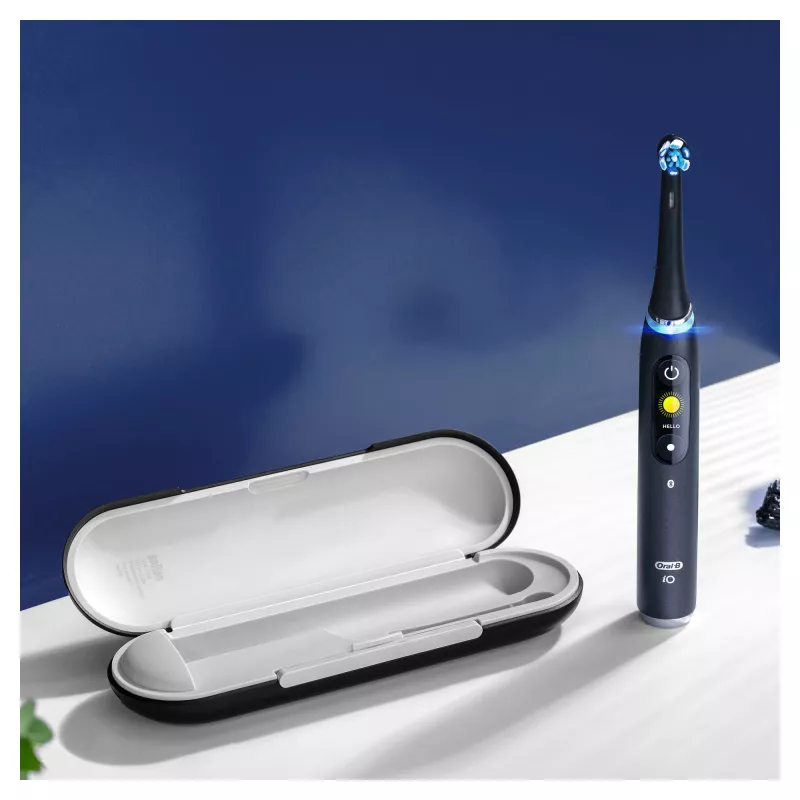 Rotuojantis-osciliuojantis dantų šepetėlis Oral-B iO 80363731 Juodas Sidabrinis Suaugusiems Dantenų priežiūra Jautriems Balinimas
