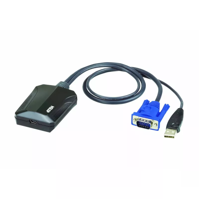 ATEN CV211 nešiojamojo kompiuterio USB KVM konsolės avarinio vežimėlio adapteris