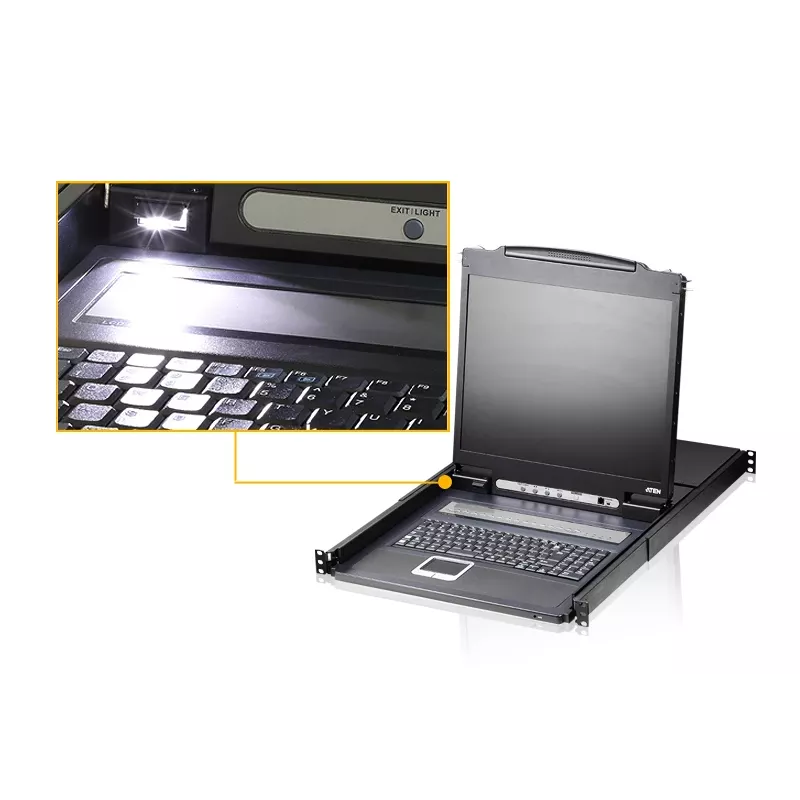 KVM jungiklis ATEN CL1308N Montavimas stelaže Juoda PS/2 USB VGA 1U