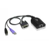 ATEN USB – DVI į Cat5e/6 KVM adapterio kabelis (CPU modulis), USB, USB, DVI-D, juoda, violetinė, RJ-45, 1 x RJ-45