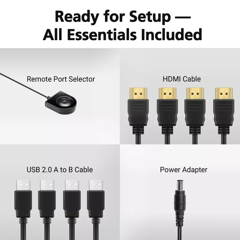 ATEN 4 prievadų USB 4K HDMI KVMP jungiklis USB klaviatūrai pelei vaizdui