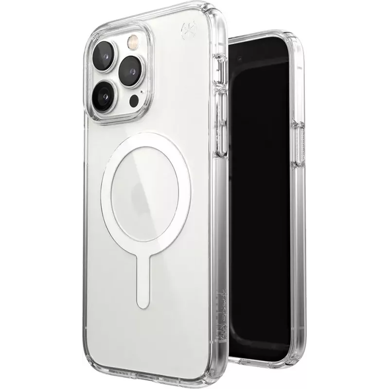 Speck Presidio Perfect Clear + MS Apple iPhone 14 Pro Max Clear - su Microban apsauginiu dėklu