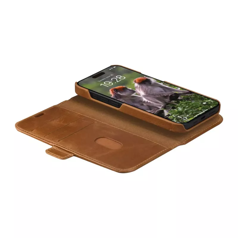 Folio Case dbramante1928 Lynge iPhone 15 Tan Monochromatic Brown