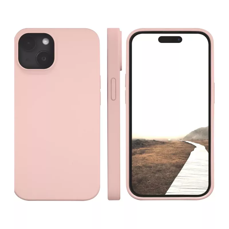 dbramante1928 Monaco silikoninis dėklas su MagSafe, skirtas iPhone 15, Pink Sand