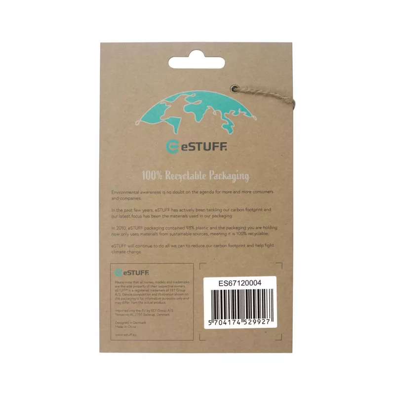 eSTUFF ES67120004 mobiliojo telefono dėklas 17 cm (6,7 colių) Dangtelis Juodas