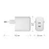 dbramante1928 re-charge Pro - EU sieninis įkroviklis - 2x USB-C 30W - W
