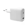 d bramante re-charge Pro EU įkroviklis – vidaus AC 110–240V, USB‑C 65W + USB‑A 18W, balta