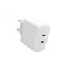 Vidaus įkroviklis eSTUFF ES637035 – greitas išmaniojo telefono įkrovimas, 2 USB Type-C, baltas