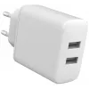 Vidaus įkroviklis eSTUFF ES637005 išmaniesiems telefonams baltas 2 USB prievadai 5V