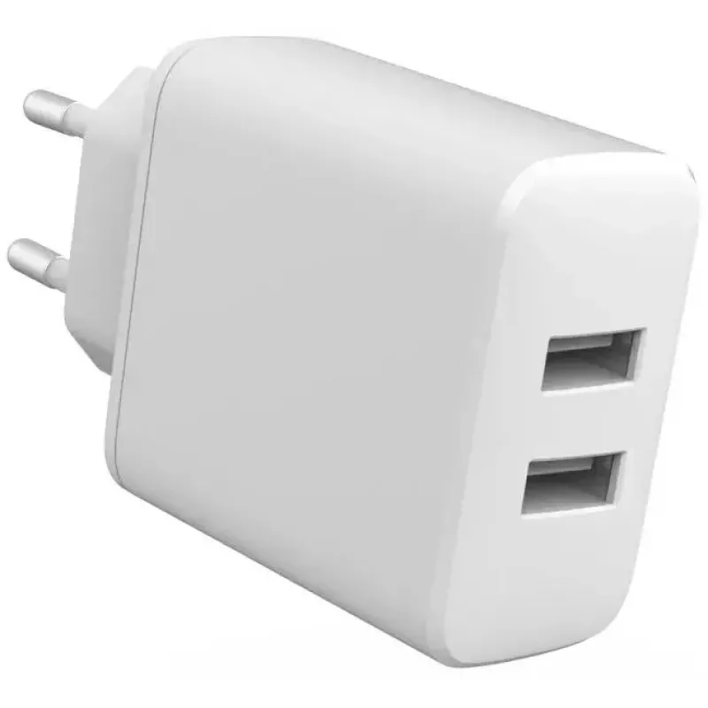 Vidaus įkroviklis eSTUFF ES637005 išmaniesiems telefonams baltas 2 USB prievadai 5V