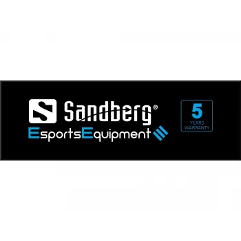 Sandberg antraštė aliuminio skersinei sienelei Esport, juoda, mėlyna, balta, polistirenas