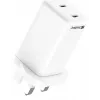 Kintamosios srovės įkroviklis SANDBERG Dual USB-C PD65W UK 441-62 — dvigubas USB-C PD 65W, JK kištukas