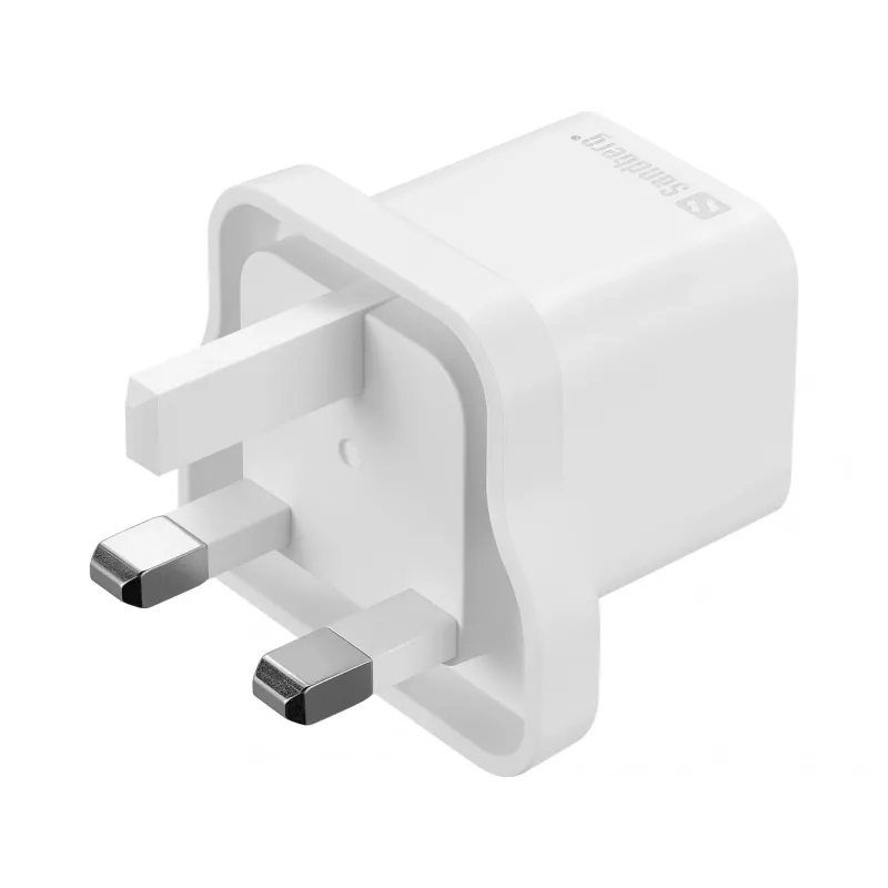 USB-C įkroviklis SANDBERG 441-64 20W UK kištukas — greitas USB Power Delivery įkrovimas
