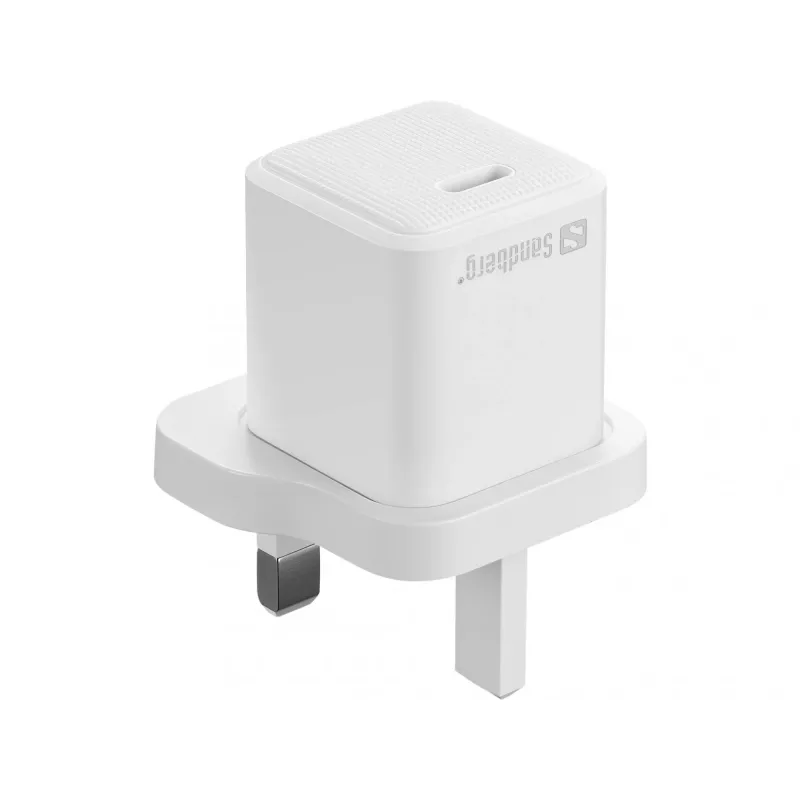 USB-C įkroviklis SANDBERG 441-64 20W UK kištukas — greitas USB Power Delivery įkrovimas