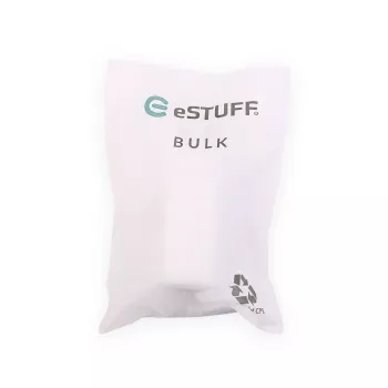 eSTUFF Namų įkroviklis USB-C PD 67W GaN UK kištukas - Baltas - 100% perdirbtas plastikas